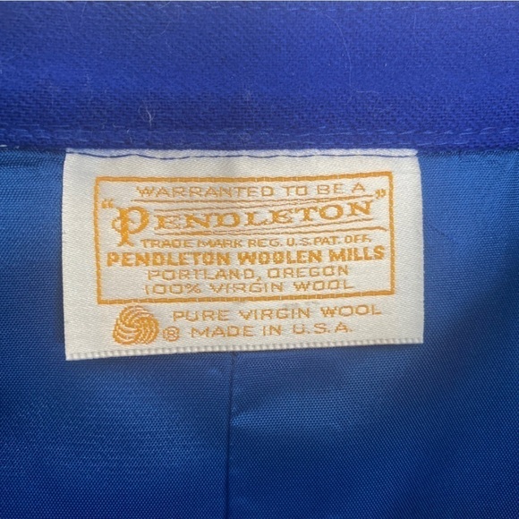 Pendleton Vintage 3 Piece Royal Blue Wool Suit Sz 13 Blazer, Skirt, Pants EUC - Picture 10 of 11